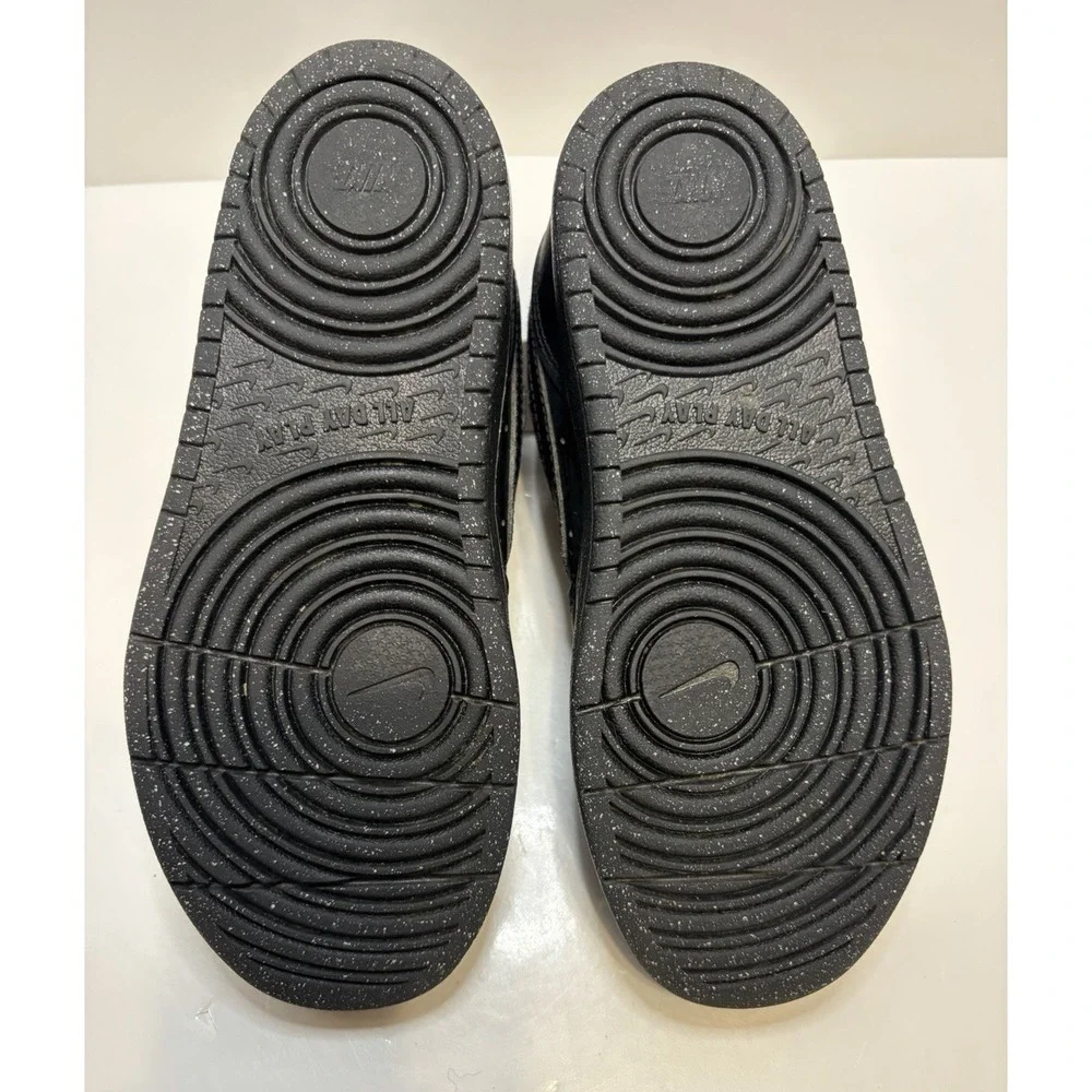 Nike Court Borough Shoes Youth 1Y Black Hook & Loop Strap Sneakers DV5457-002 - Picture 8 of 11